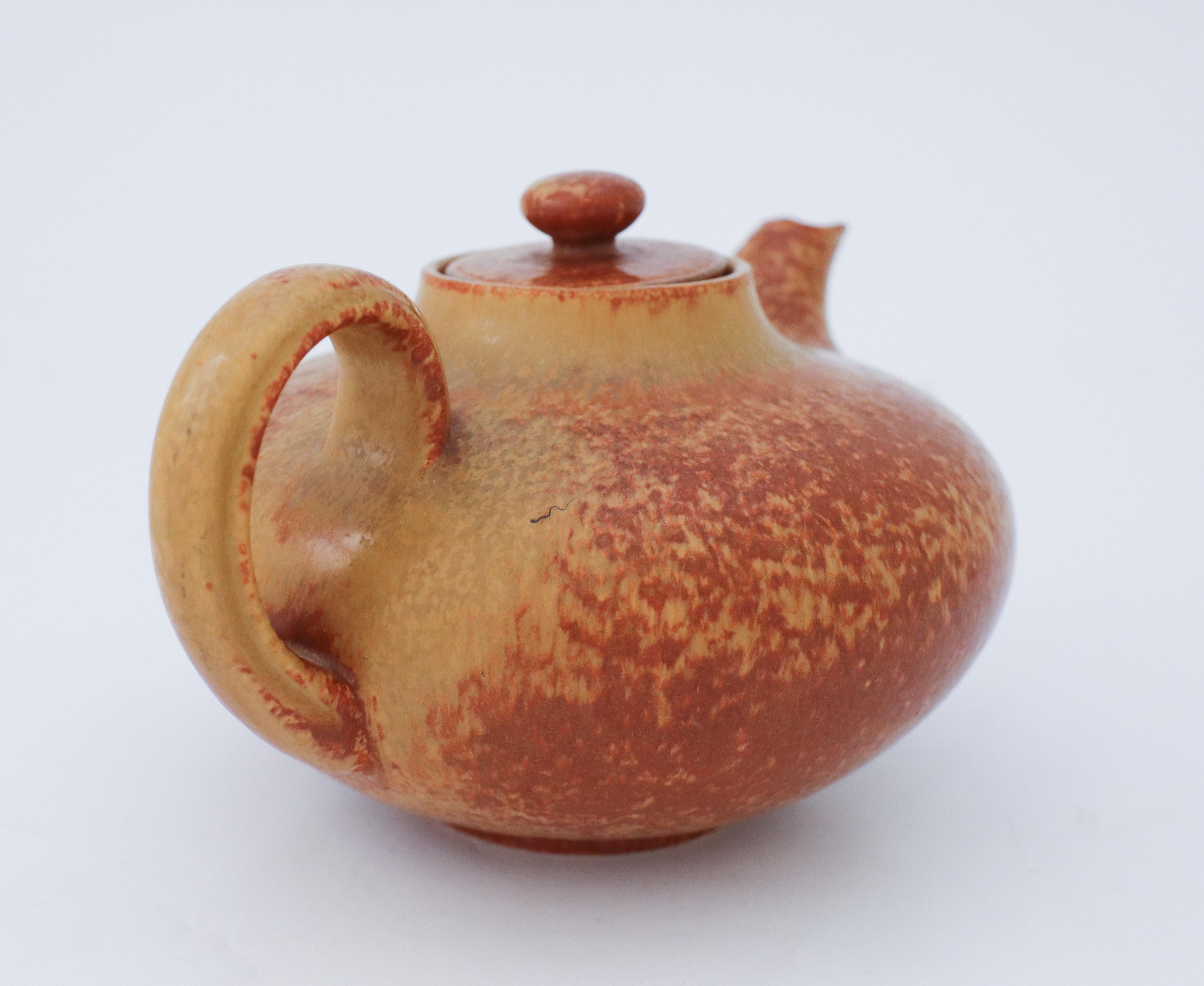 Swedish Lovely Brown Teapot Gunnar Nylund, Rörstrand For Sale