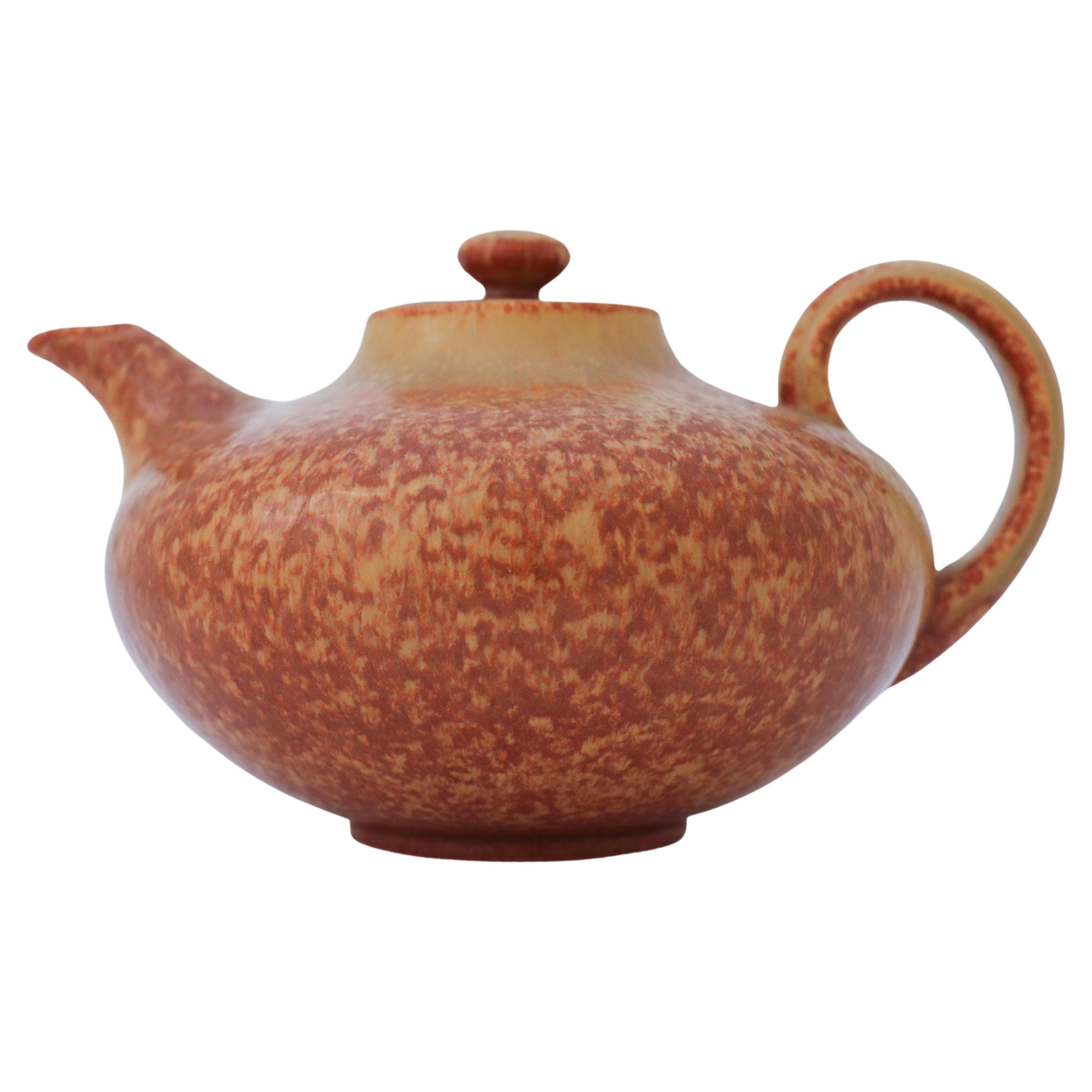 Lovely Brown Teapot Gunnar Nylund, Rörstrand For Sale