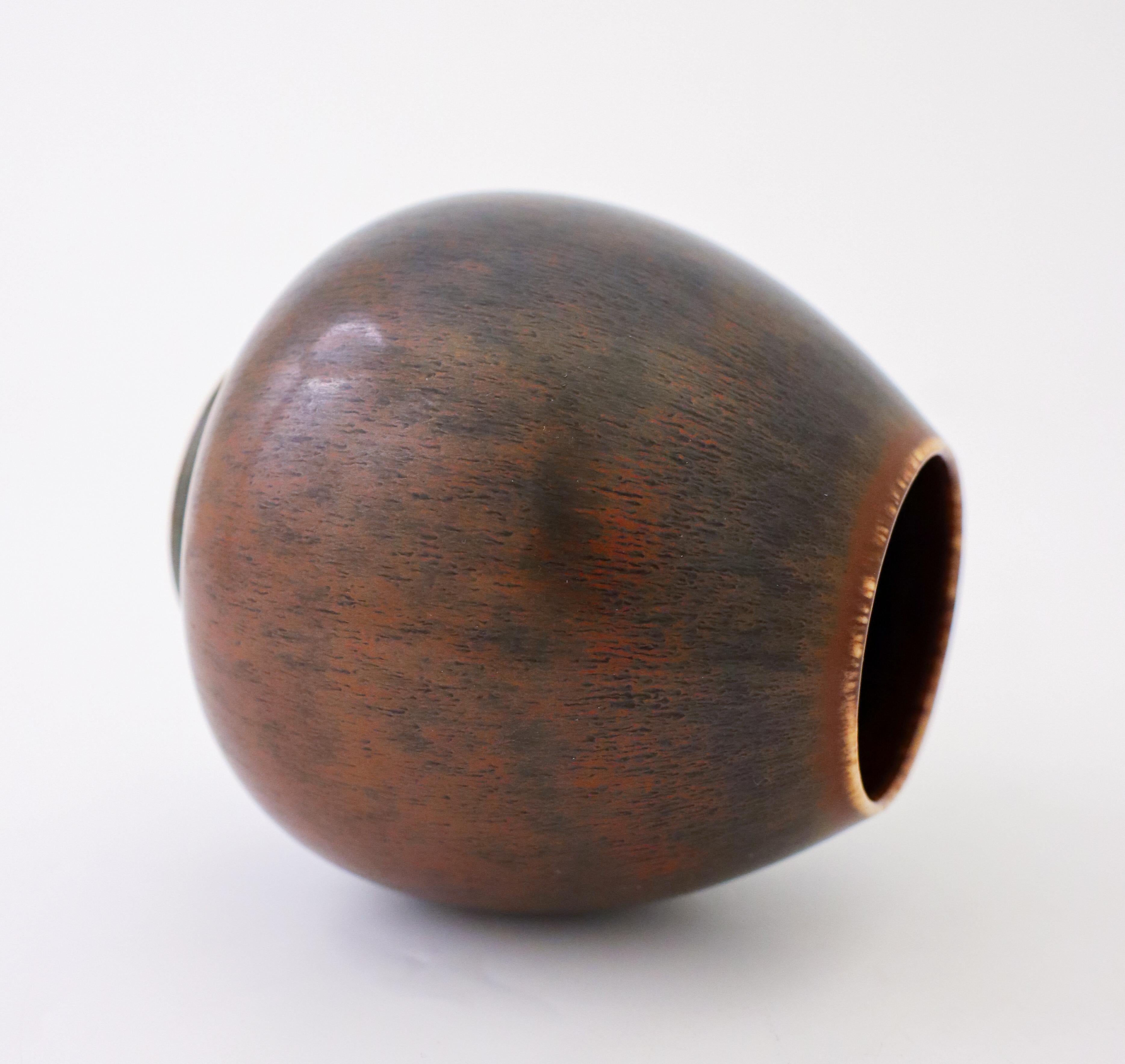 Mid-20th Century Lovely Brown Vase Ceramics Saxbo - probably Eva Staehr Nielsen  For Sale
