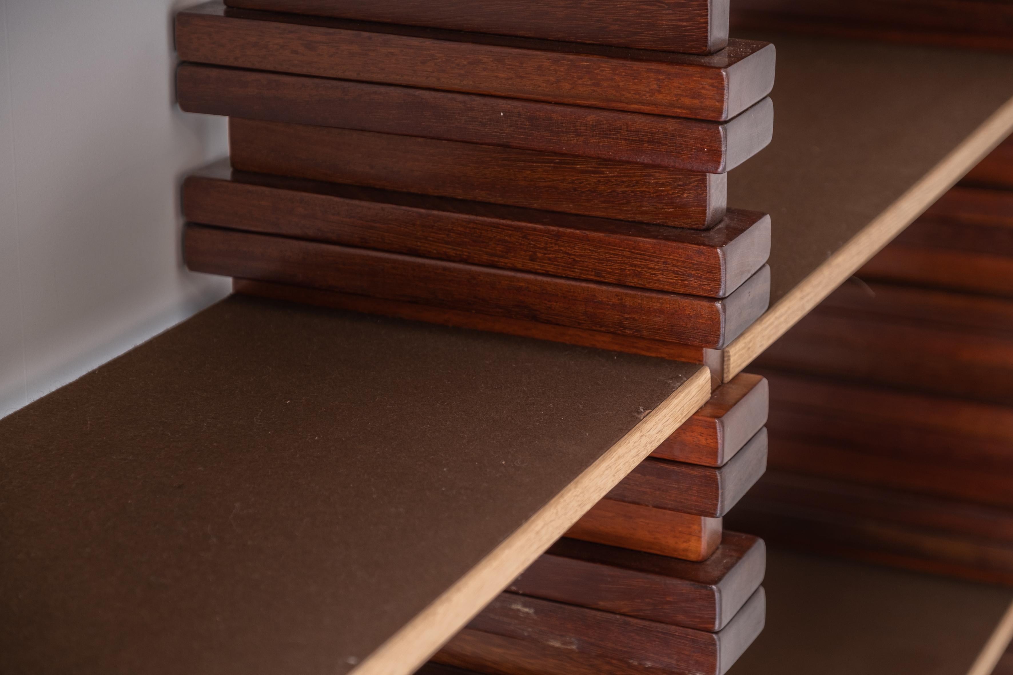 Lovely Brutalist Open Bookshelf from the 1960s 6