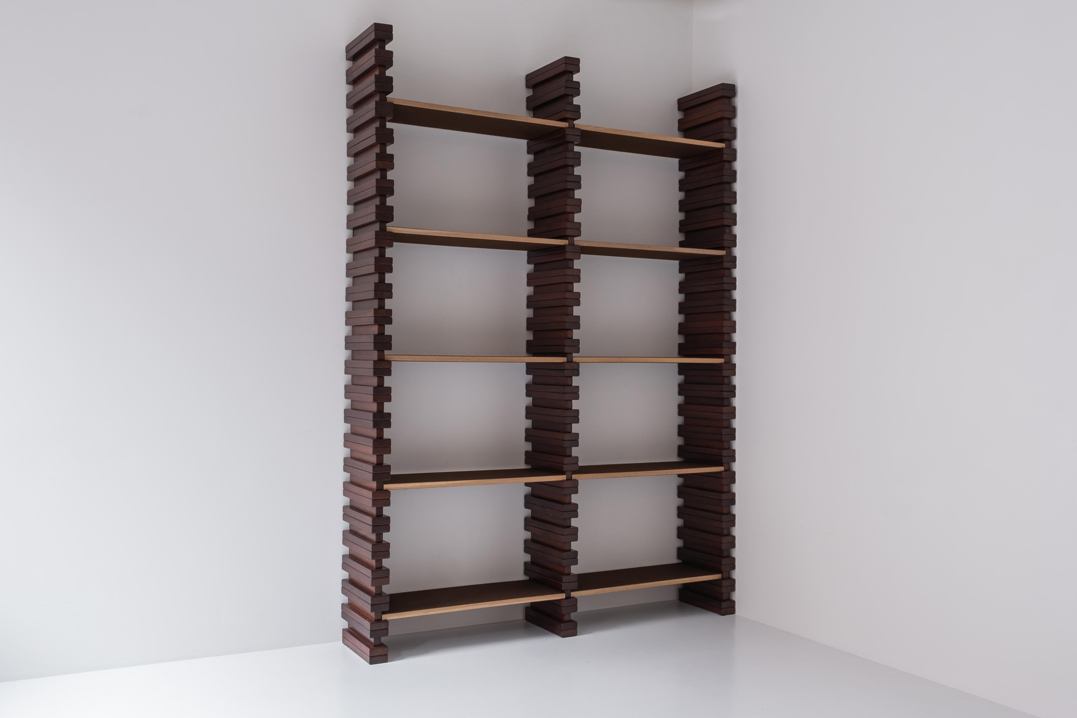 Lovely Brutalist Open Bookshelf from the 1960s 7