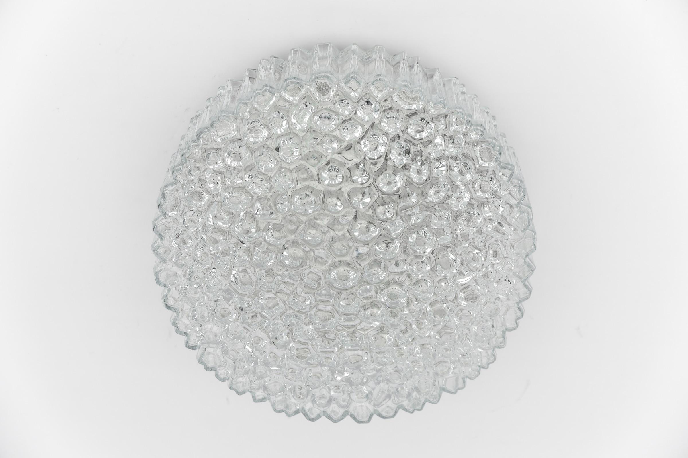 1. of 2 Lovely Bubble Glass Flush Mount Lamp by Helena Tynell for Limburg For Sale 3
