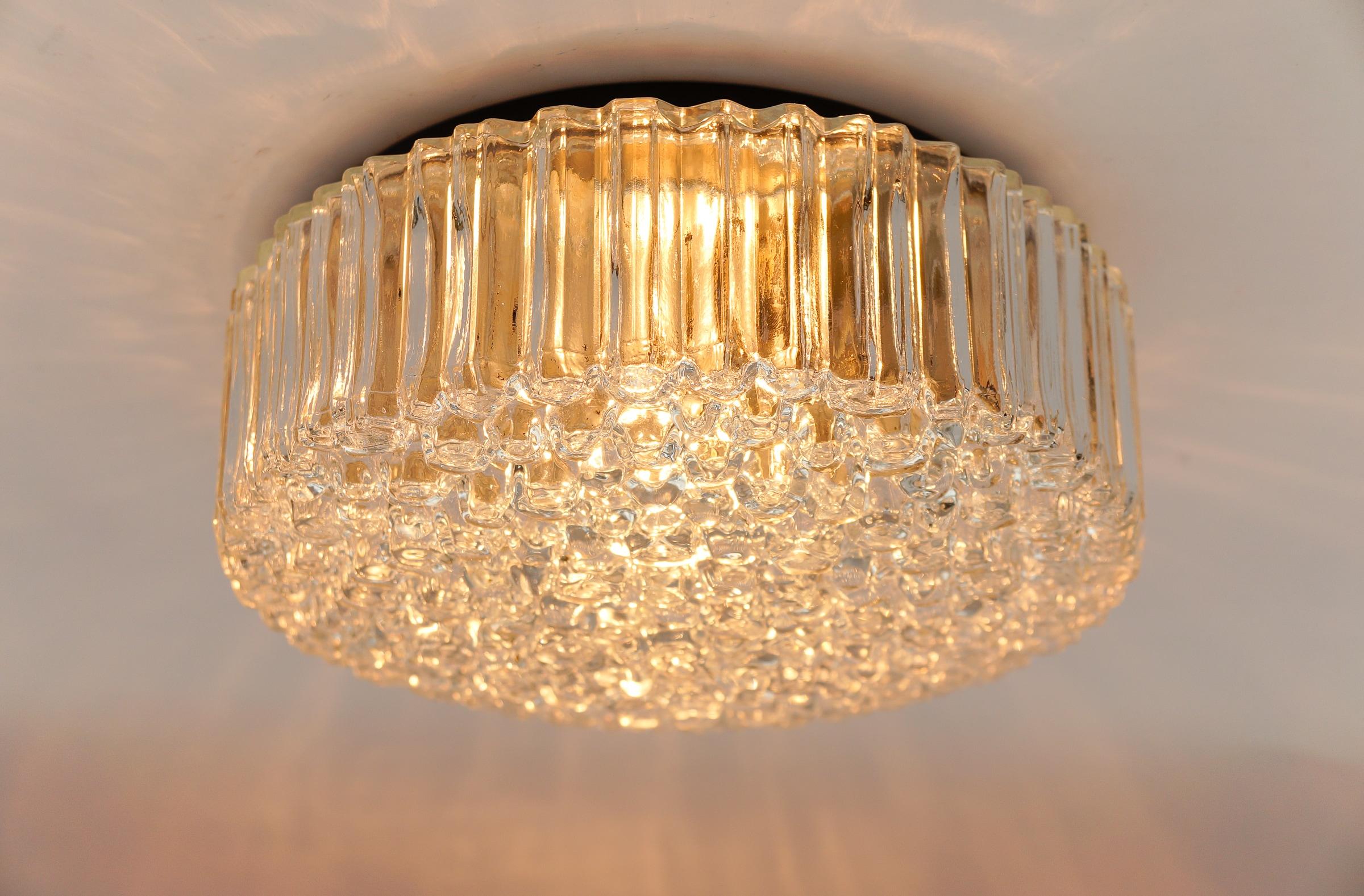 1. of 2 Lovely Bubble Glass Flush Mount Lamp by Helena Tynell for Limburg In Good Condition For Sale In Nürnberg, Bayern