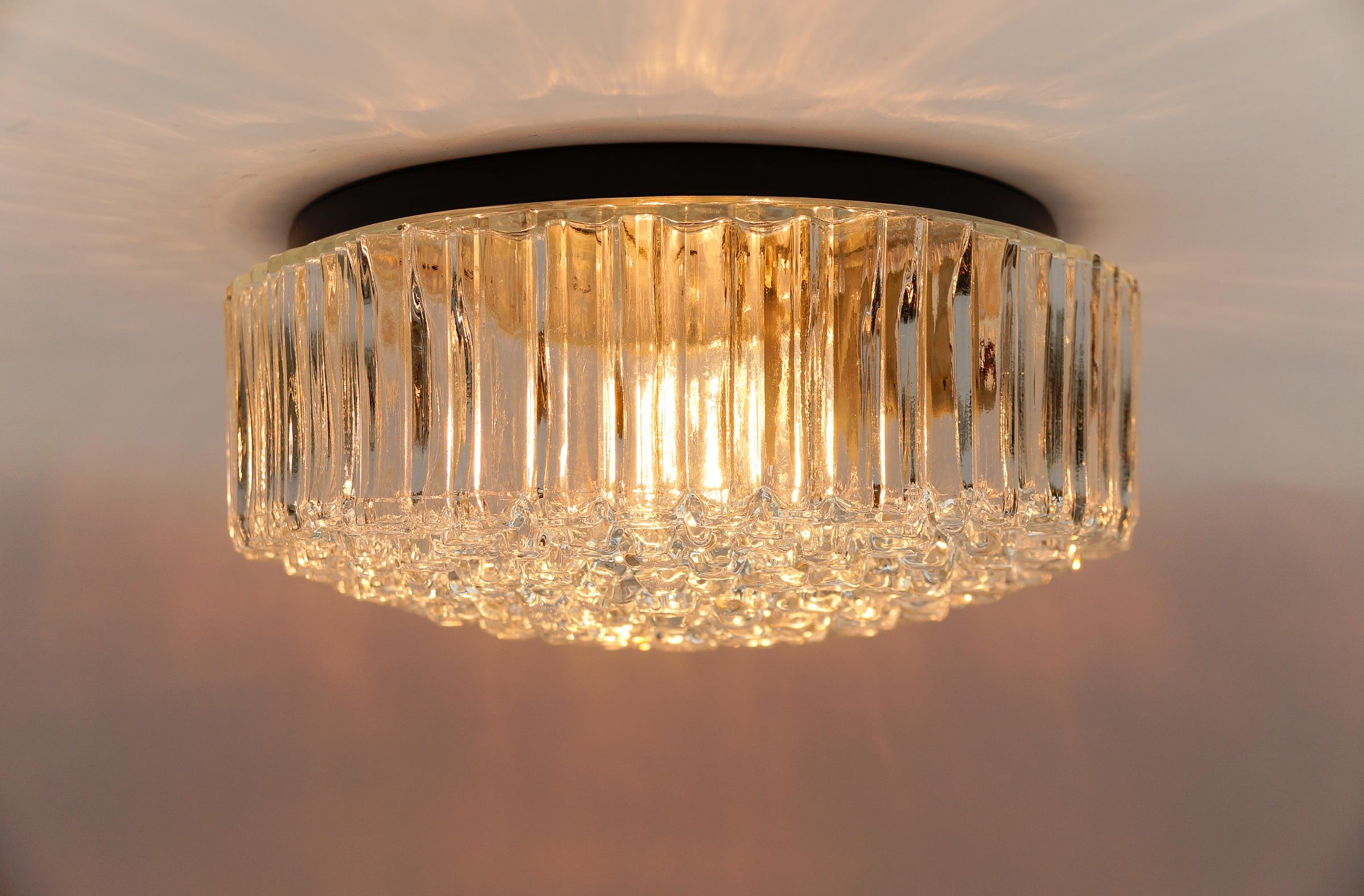 1. of 2 Lovely Bubble Glass Flush Mount Lamp by Helena Tynell for Limburg For Sale 2