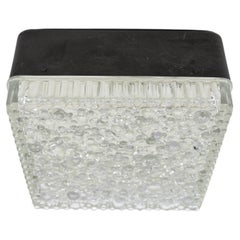 Preciosa Lámpara de Pared o Empotrable de Cristal Burbuja de STAFF, años 60 Alemania