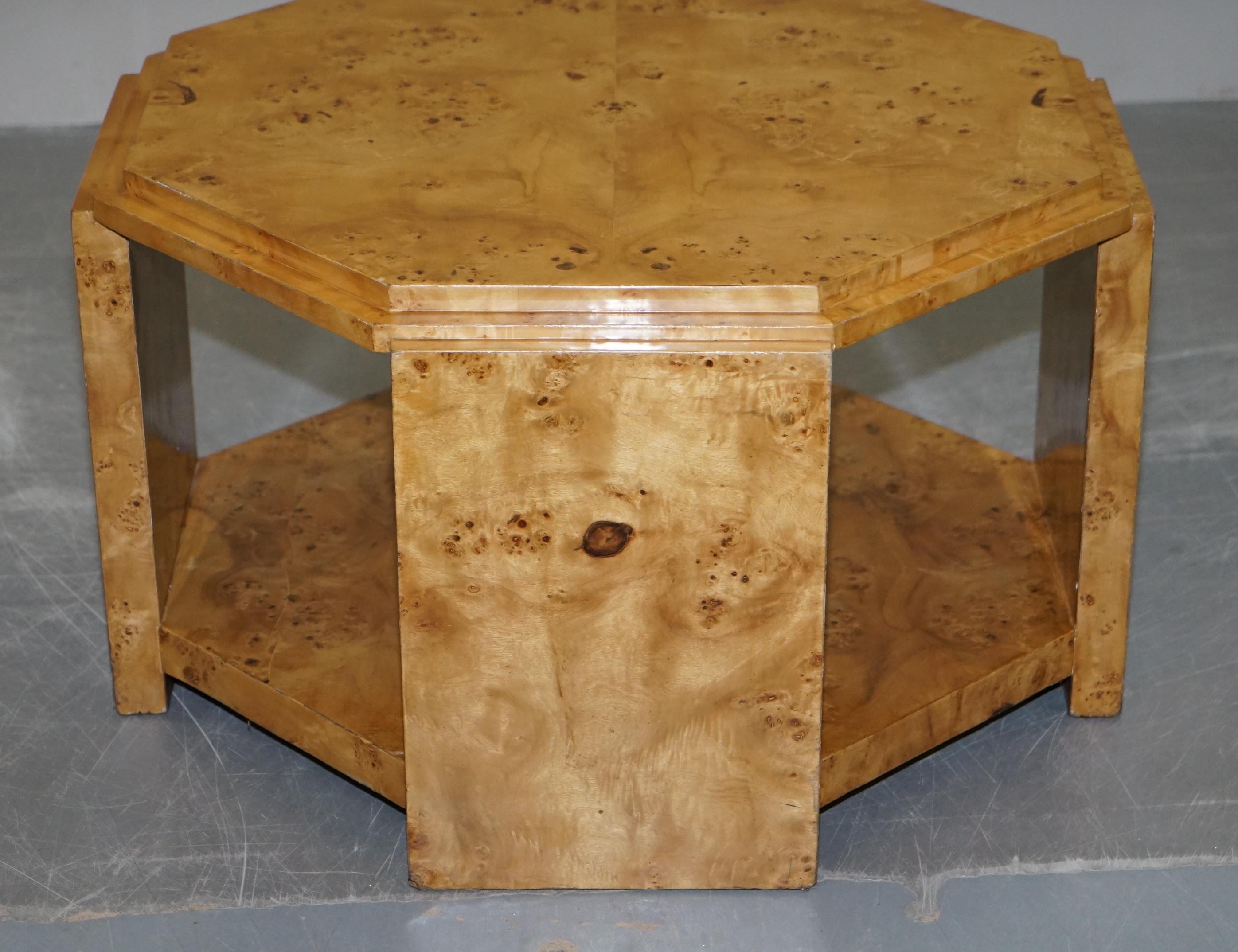 Lovely Burr Walnut Art Deco Style Coffee Table Lovely Timber Patina Part Suite 6