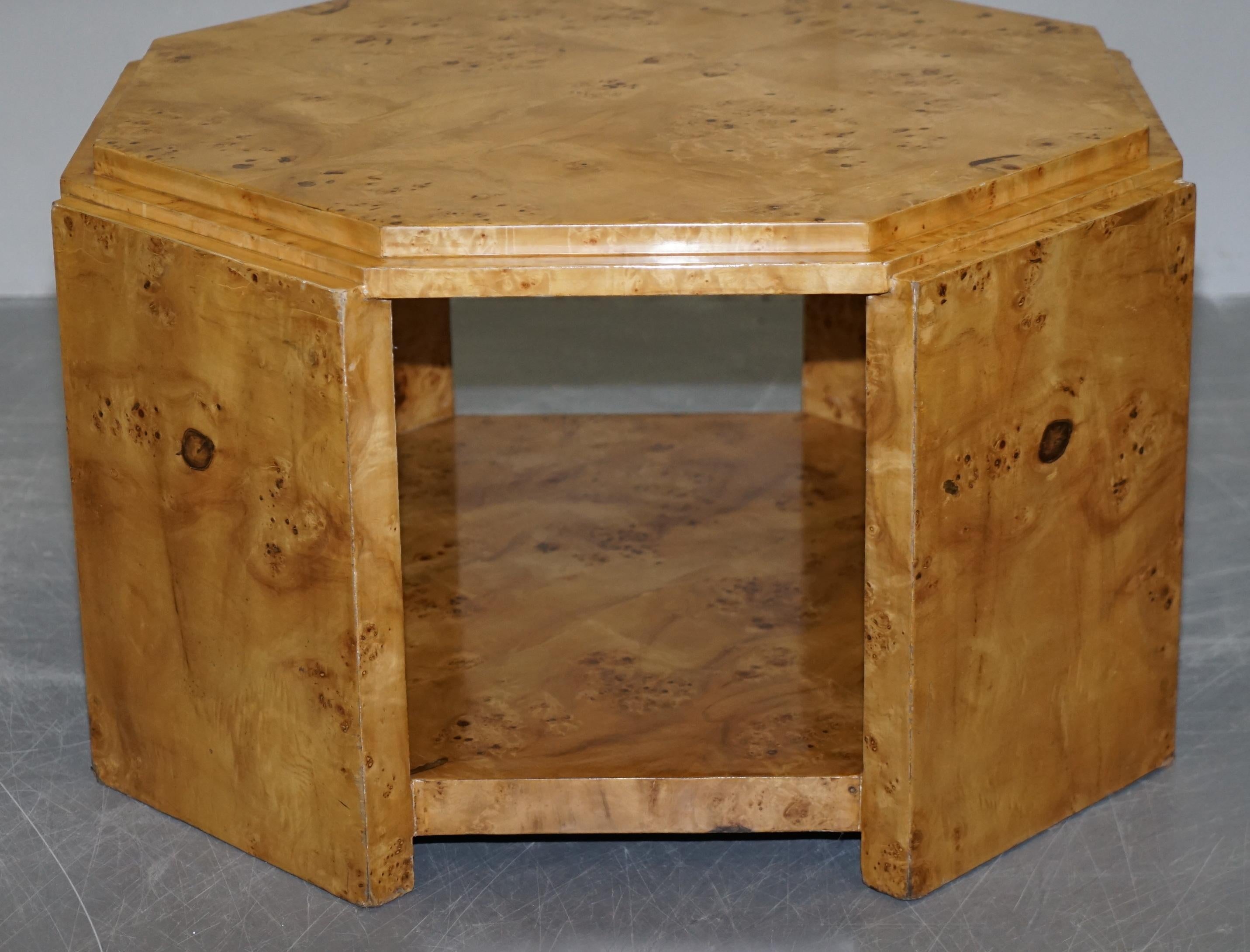 Lovely Burr Walnut Art Deco Style Coffee Table Lovely Timber Patina Part Suite 3