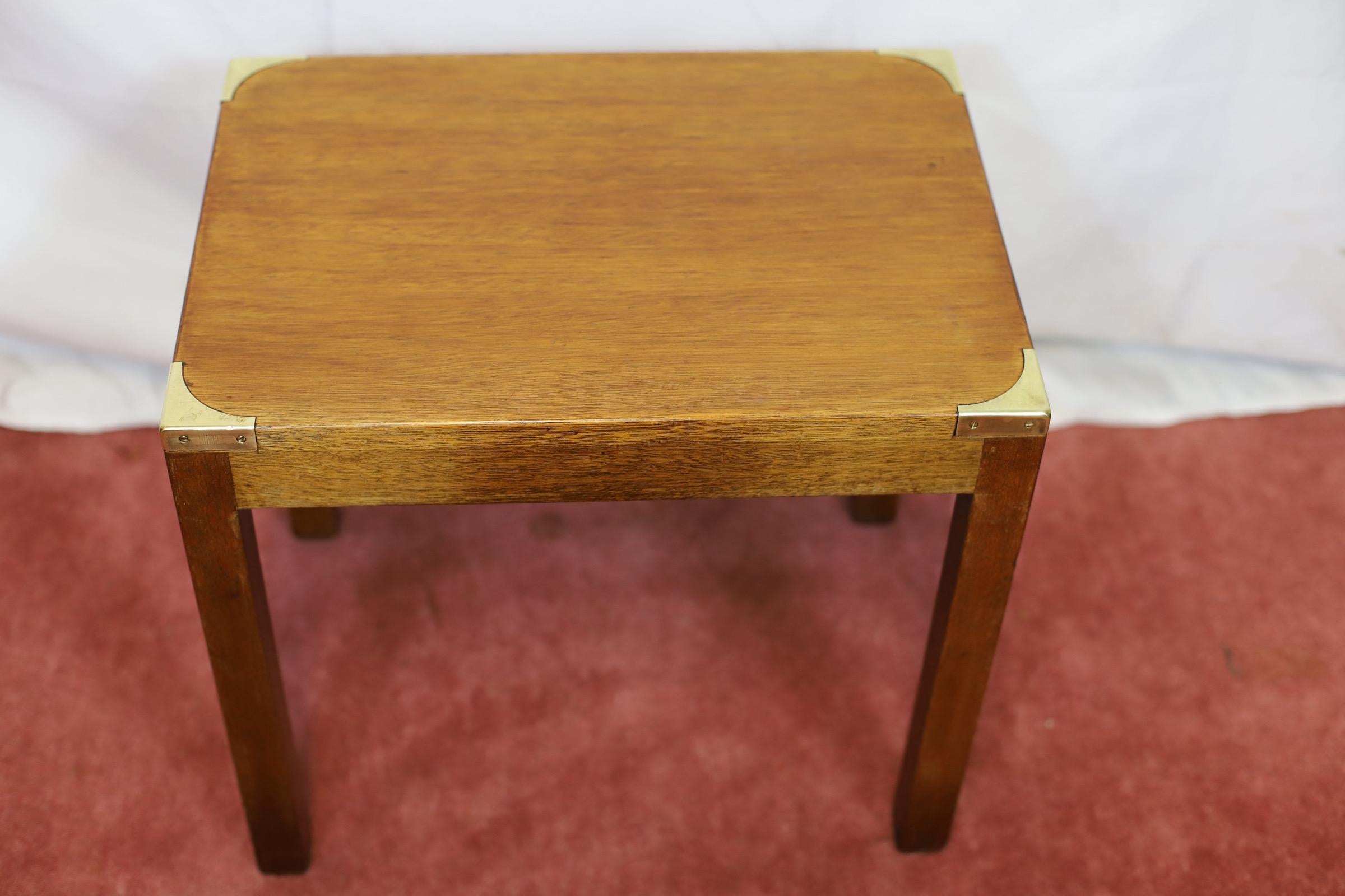 Lovely Campaign Style Nest Of Three Tables For Sale 7