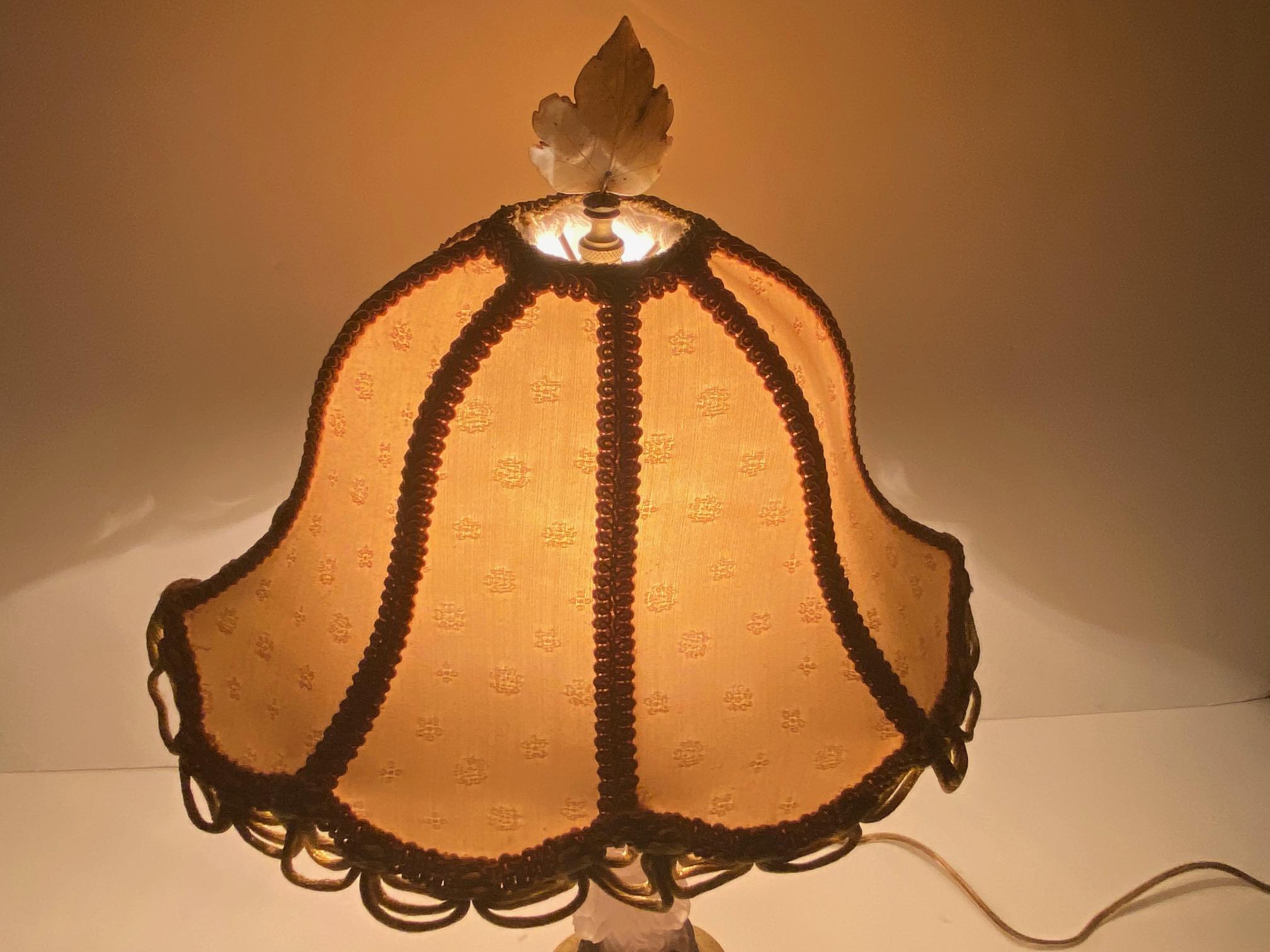 Lovely Carved Chinese Quartz Table Lamp 6