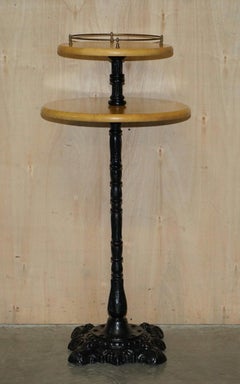 LOVELY CAST IRON COCKTAIL BAR TOP TABLE WiTH GALLERY RAIL