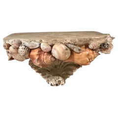 Lovely Cast Stone & Shell Wall Bracket