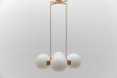 Lovely Ceiling Lamp Made in Teak by Temde Swiss, 1960s