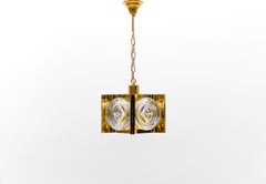 Lovely ceiling lamp with iridescent glass by, 1960s, Germany