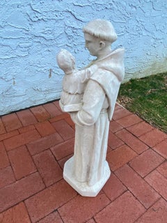 Lovely Cement Figurative Sculpture of St. Anthony of Padua
