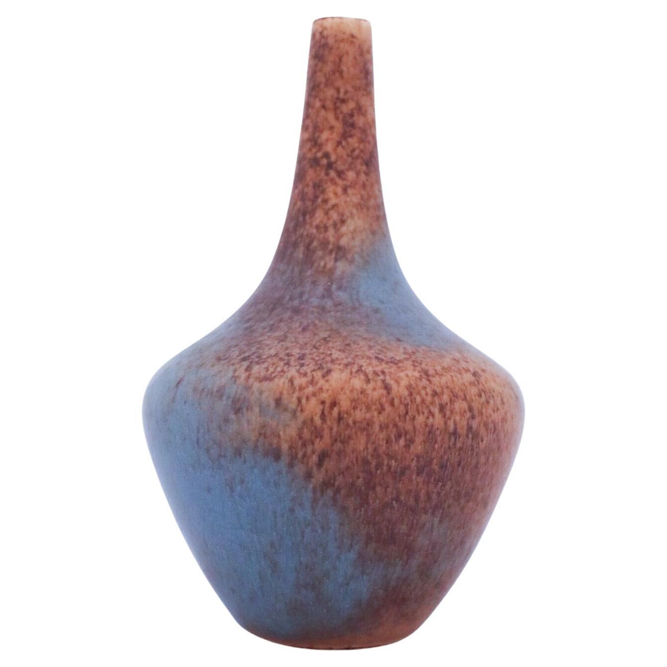 Grazioso vaso in ceramica con smalto maculato, Gunnar Nylund, Rörstrand