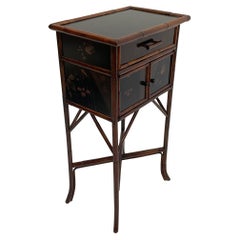 Lovely Chinoiserie dekoriert Bambus Beistelltisch Nachttisch