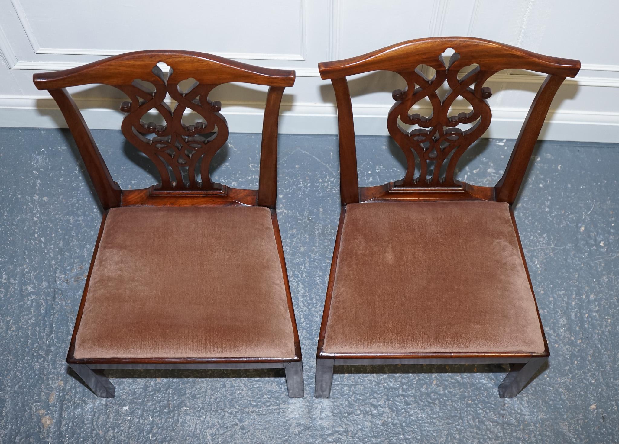 Grazioso set di 6 sedie da pranzo in stile Chippendale con telaio H. H. in vendita 5