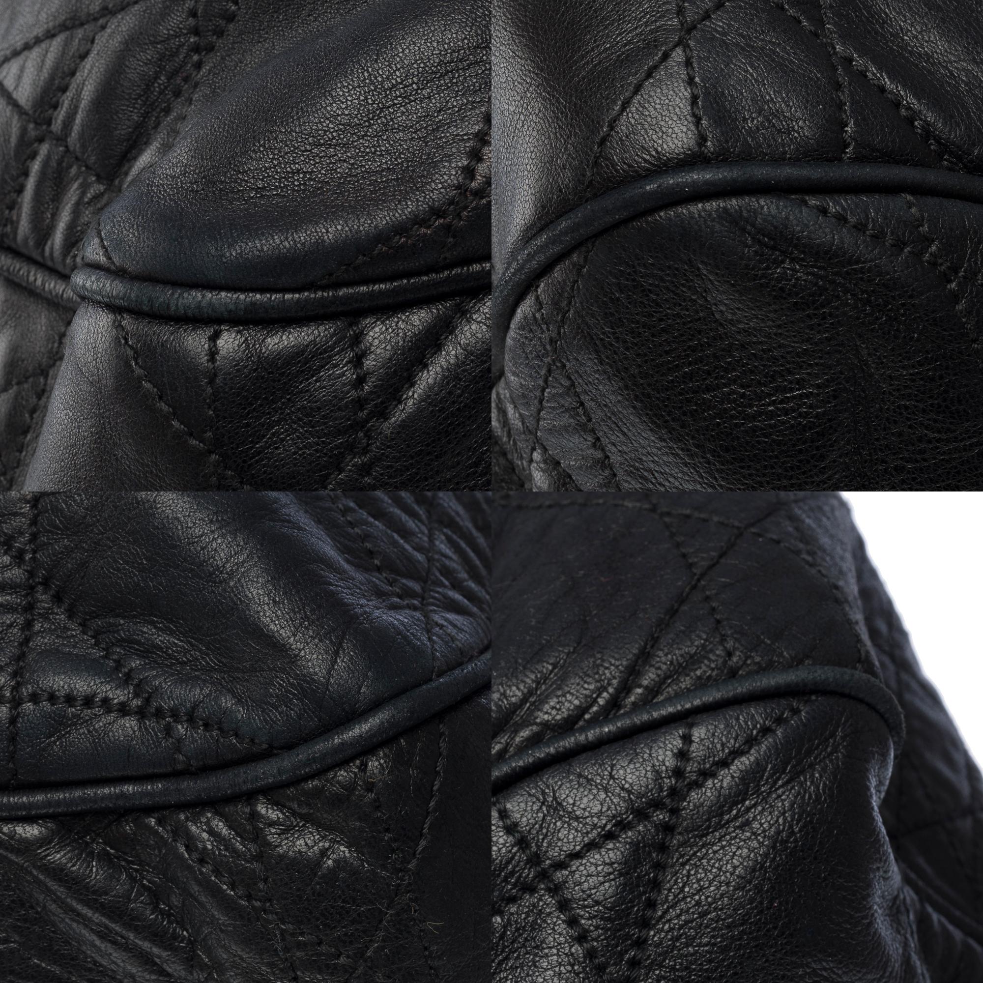 Lovely Christian Dior Shoulder bag in black lambskin cane leather, GHW 7