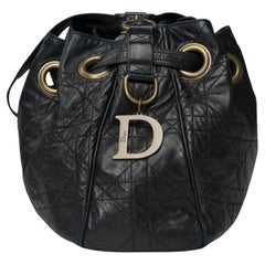 Lovely Christian Dior Shoulder bag in black lambskin cane leather, GHW