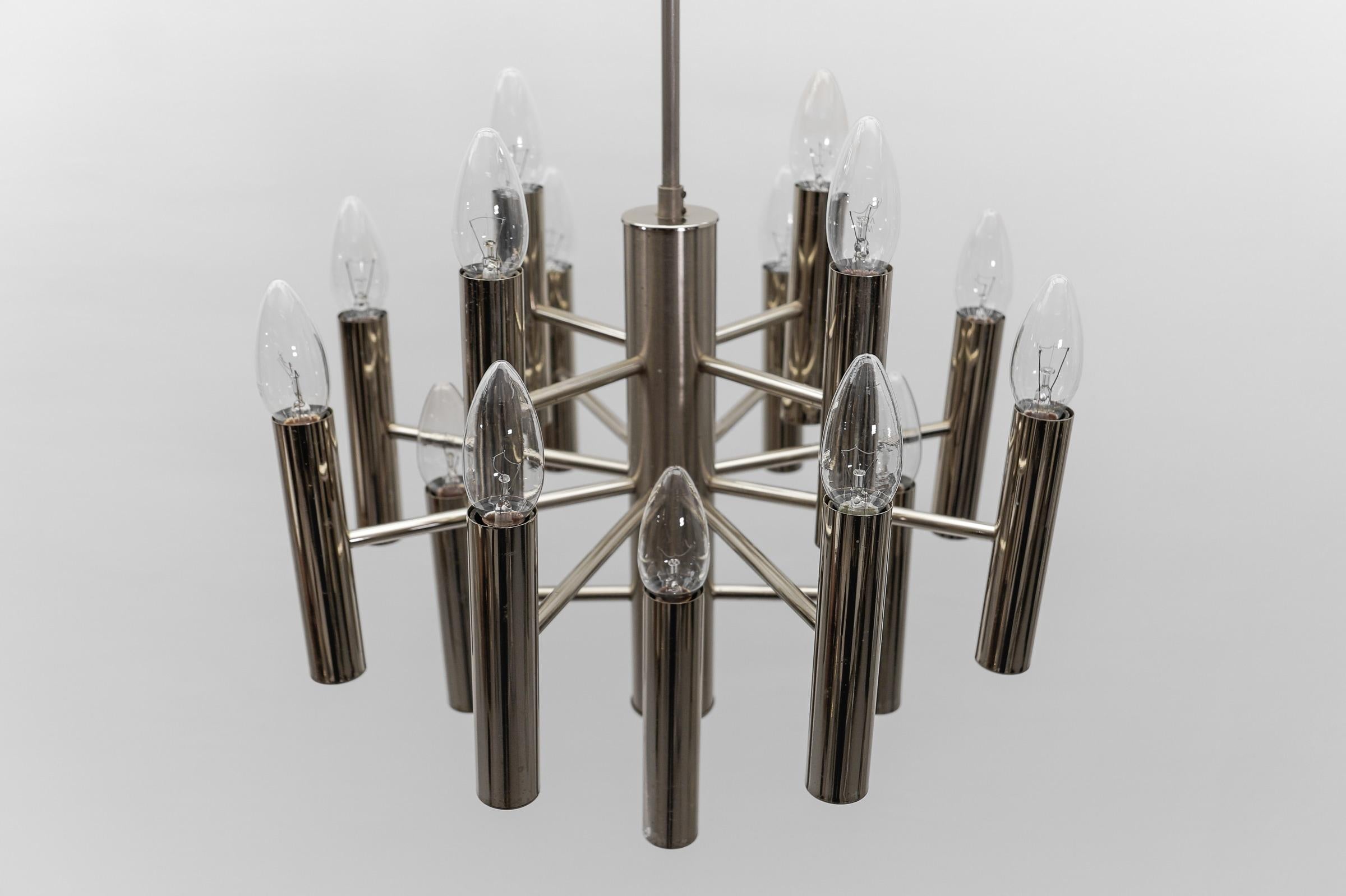 Graziosa lampada Sputnik da soffitto cromata, Germania anni '60 in vendita 1
