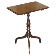 Lovely Circa 1840-1860 English Hardwood Tilt Top Side Occasional Tripod Table