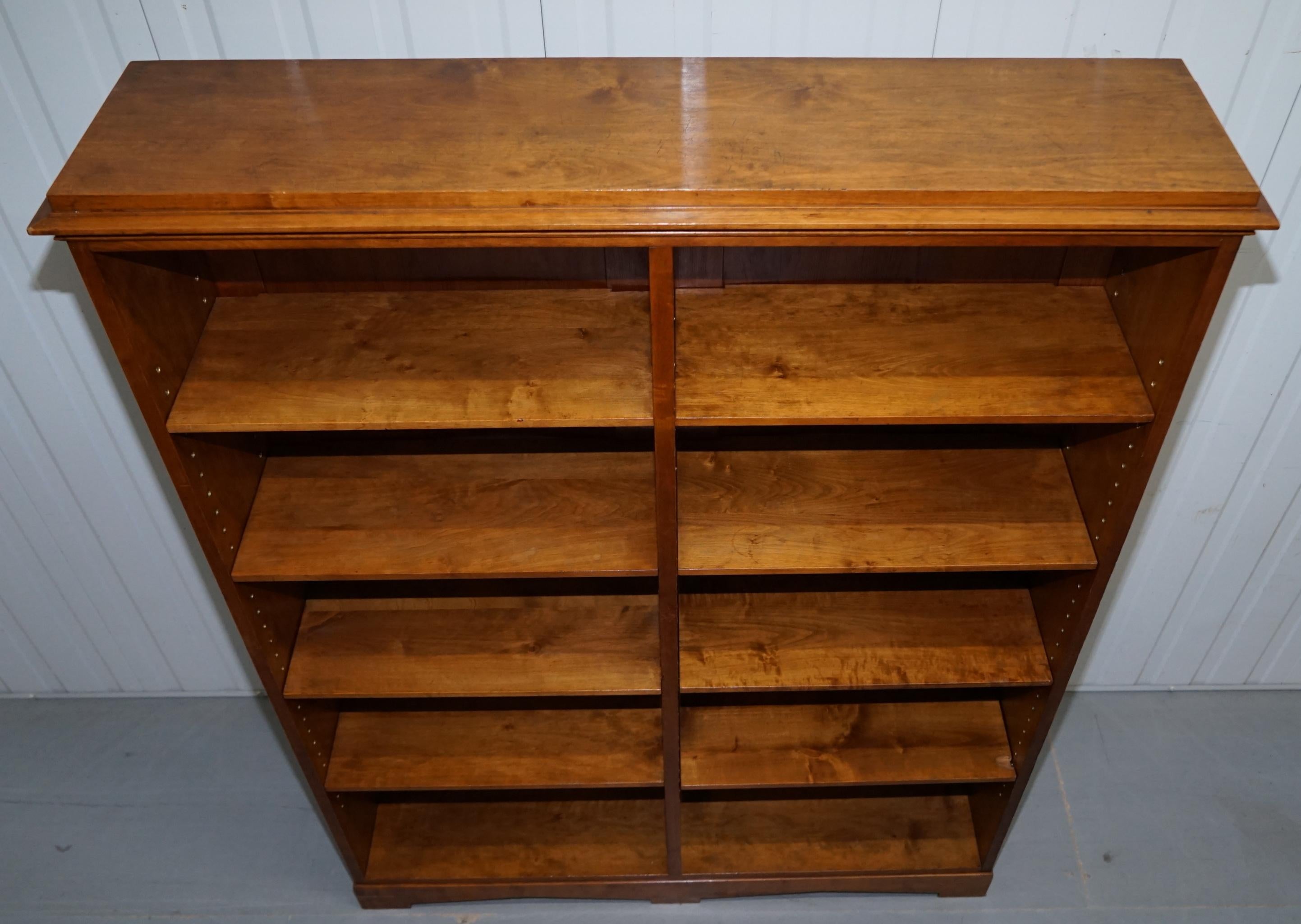 Early 20th Century Lovely circa 1900 Edwardian Walnut & Oak Double Bank Library Bookcase 160cm Tall