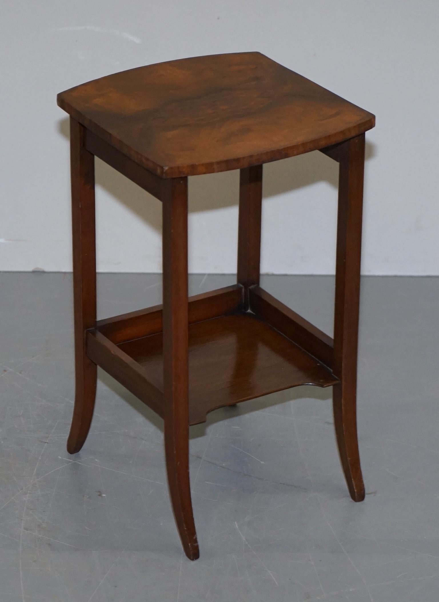 Lovely circa 1900 Late Victorian Burr Walnut Nest of Tables with Oval Main Piece For Sale 10