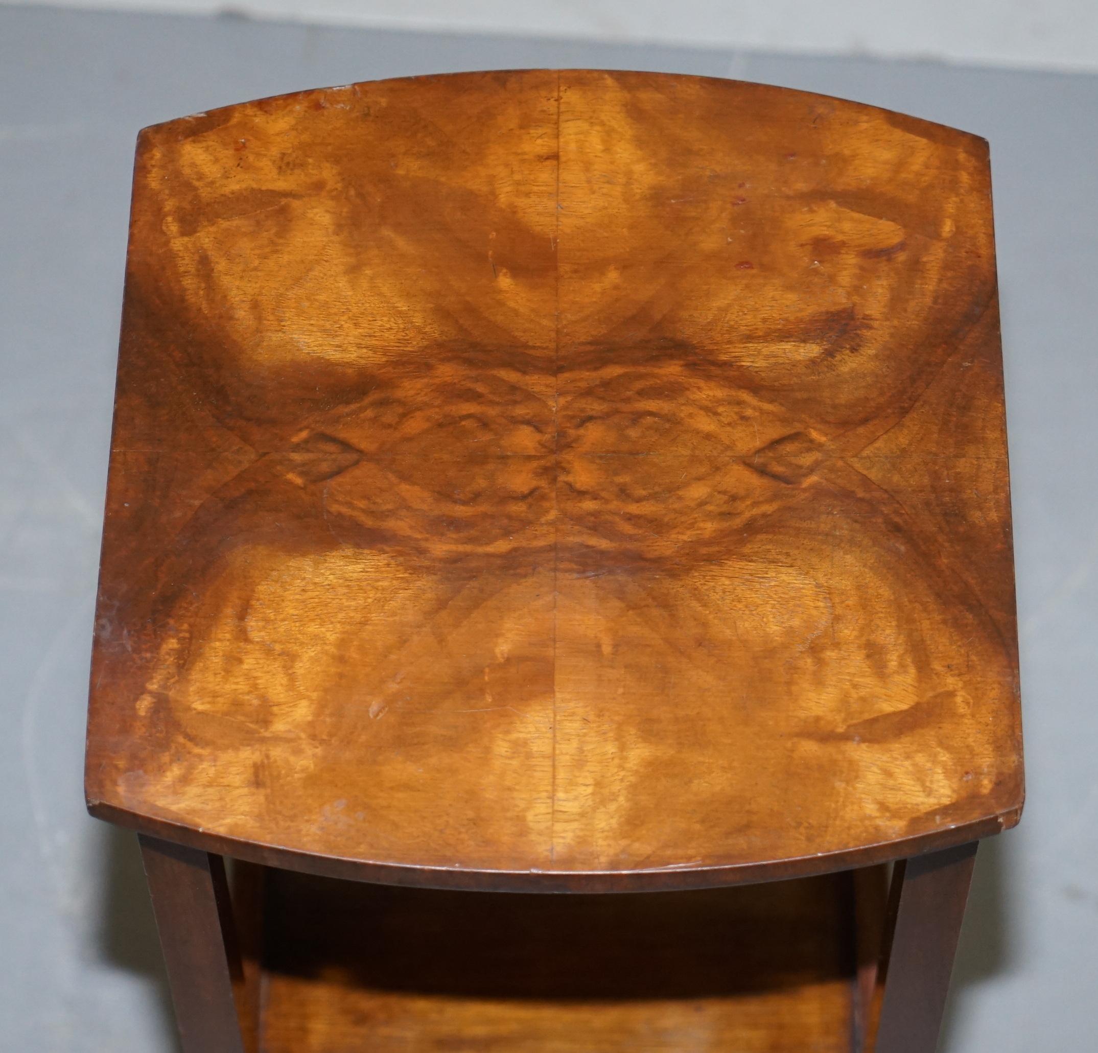 Lovely circa 1900 Late Victorian Burr Walnut Nest of Tables with Oval Main Piece 10