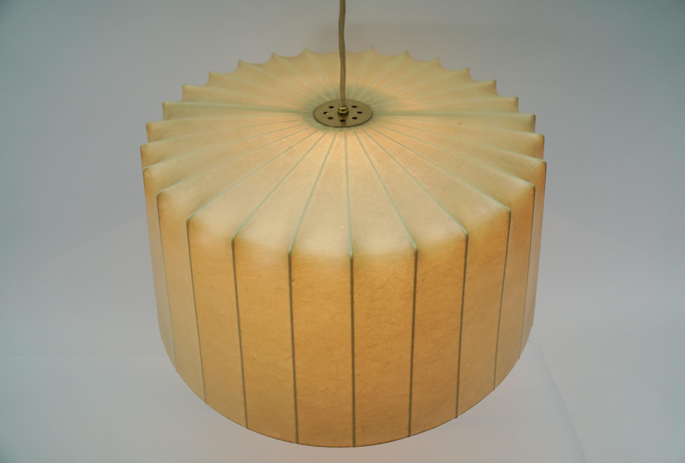 Lovely Cocoon Counterweight Hanging Lamp by Münchener Werkstätten, 1950s Germany For Sale 7