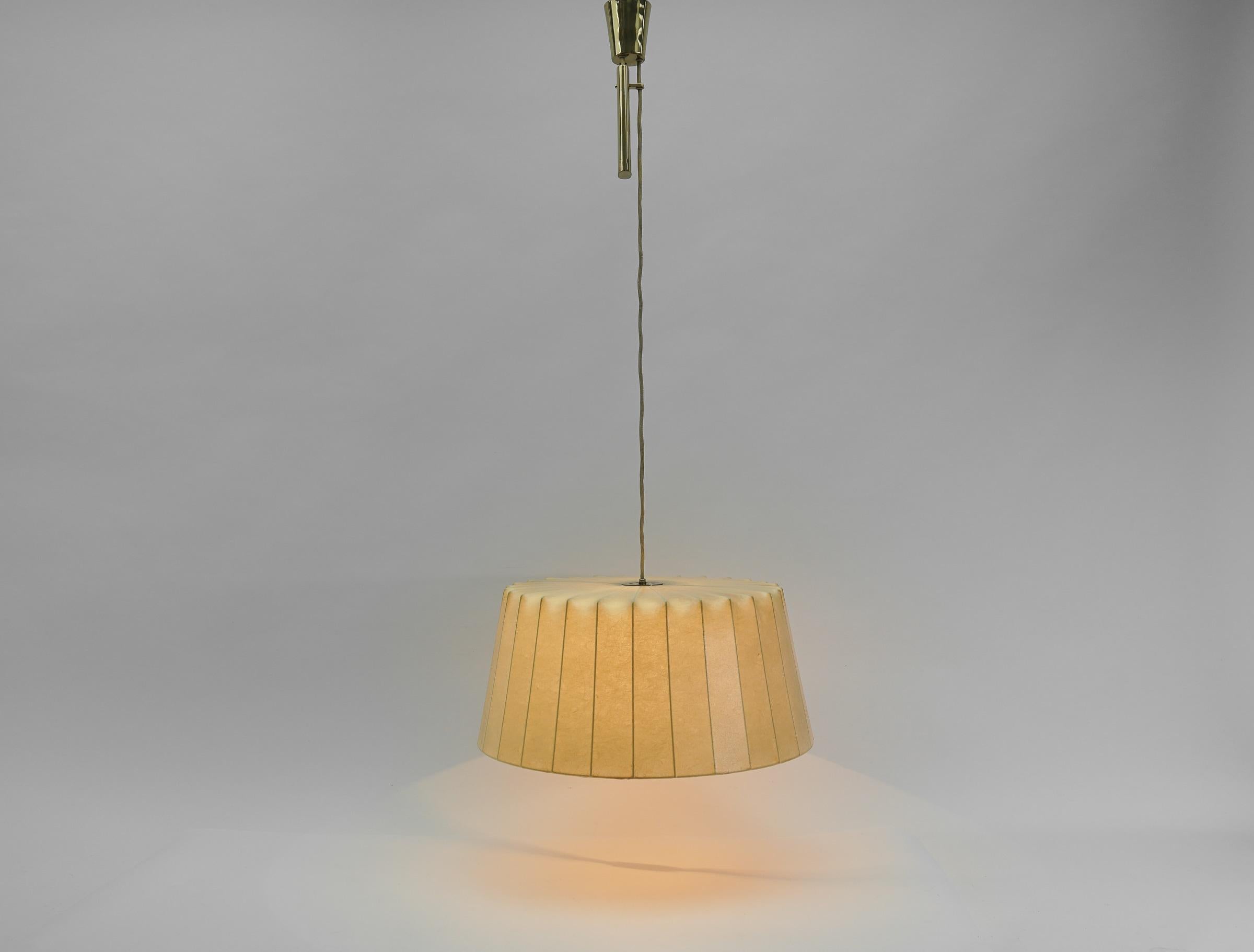 Mid-20th Century Lovely Cocoon Counterweight Hanging Lamp by Münchener Werkstätten, 1950s Germany For Sale