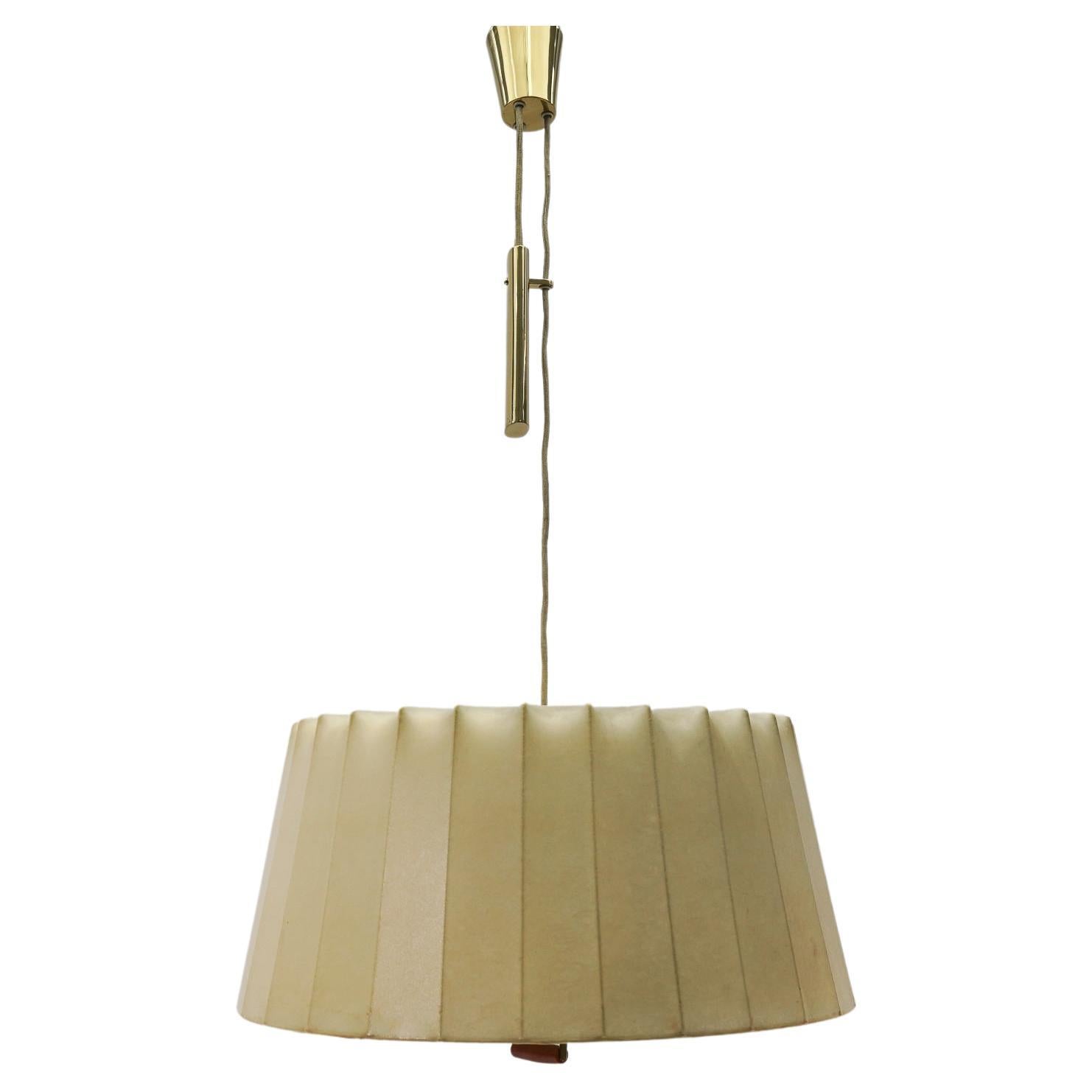 Lovely Cocoon Counterweight Hanging Lamp by Münchener Werkstätten, 1950s Germany For Sale