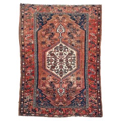 Lovely Colorful Clay, Copper & Terracotta Tribal Antique Rug