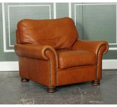 Bella e confortevole poltrona chesterfield in pelle marrone Tetrad Cordoba