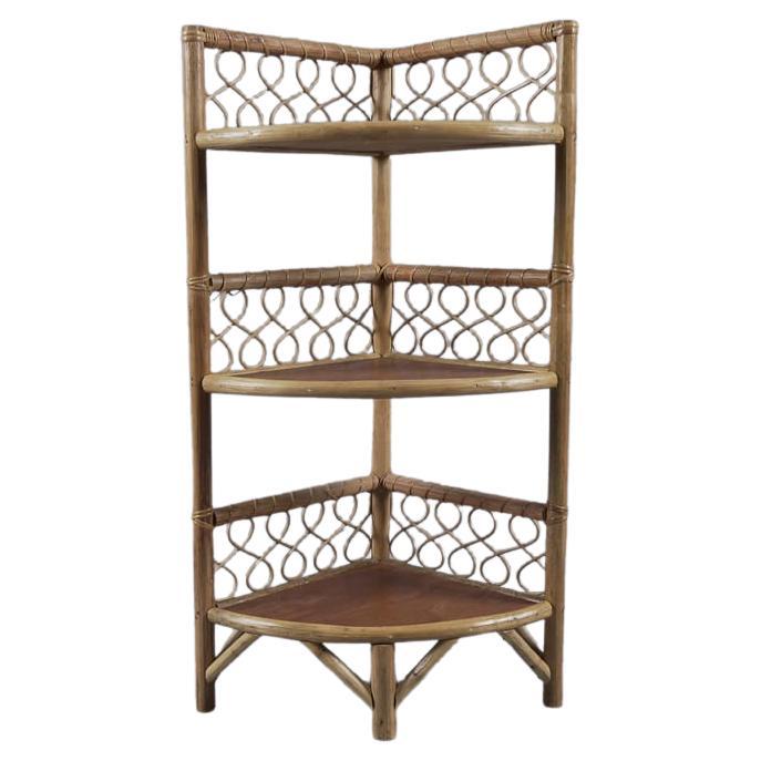 Bamboo Corner Shelf at 1stDibs