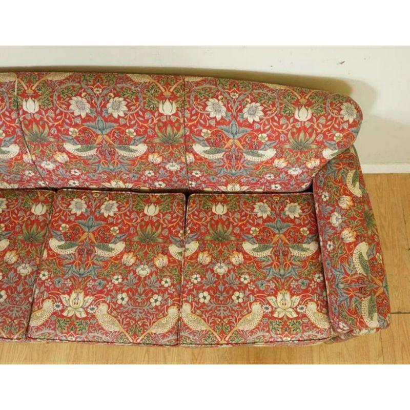 Lovely Country House Sofa Upholstered in William Morris Strawberry Thief Fabric In Good Condition For Sale In Pulborough, GB