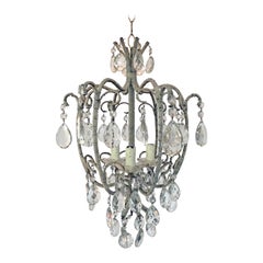 Lovely Crystal Chandelier in the Style of Maison Baguès, circa 1960