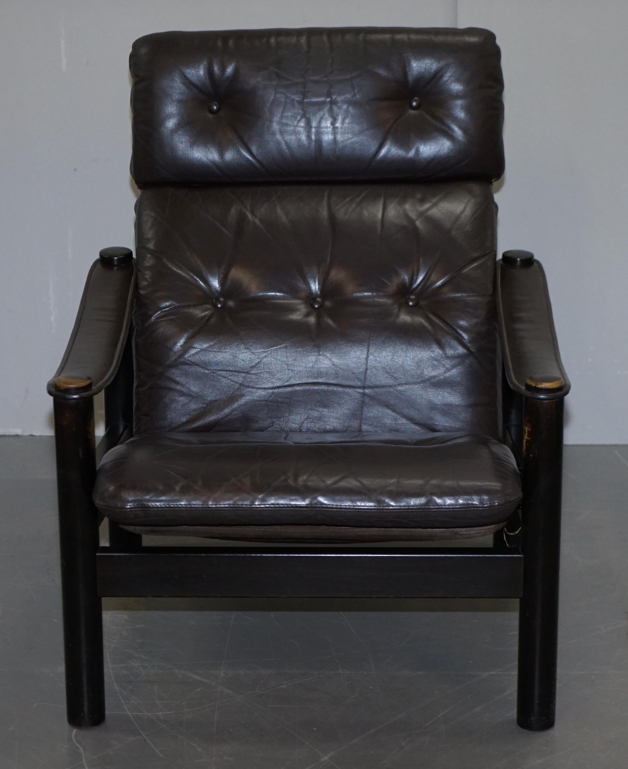 contemporary armchair with footstool