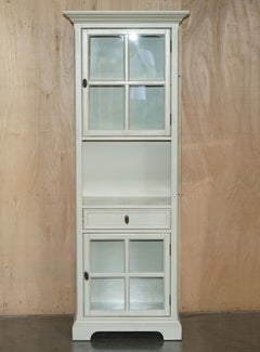 LOVELY DECORATiVE CREAM FRENCH COUNTRY DISPLAY CABINET CUPBOARD WITH DRAWER