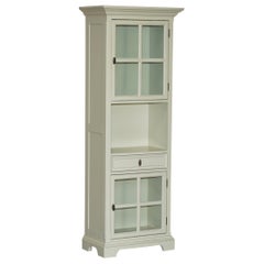 LOVELY DECORATiVE CREAM FRENCH COUNTRY DISPLAY CABINET CUPBOARD WITH DRAWER
