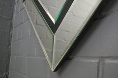 Lovely Diamond Wall Mirror with Faceted Stained Glass Rim by Schönbuch, 1970s