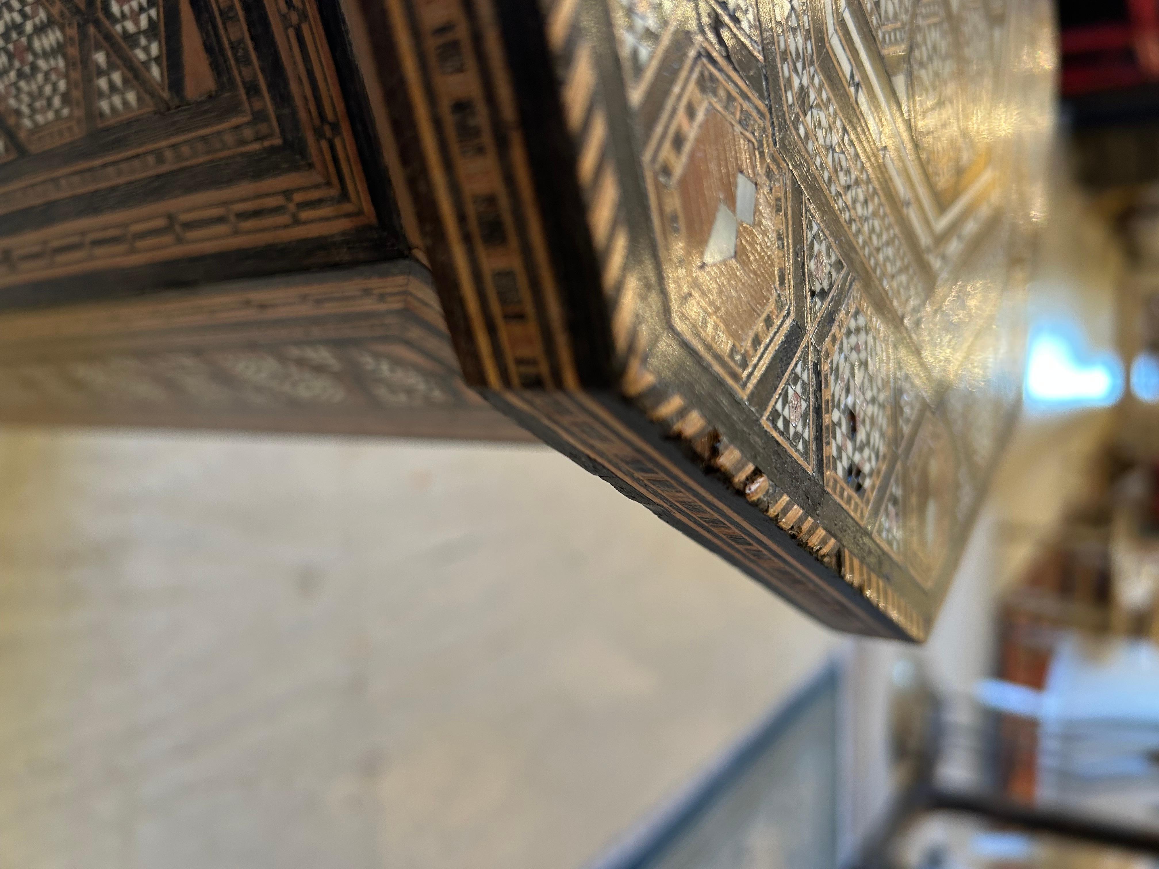 Lovely Diminutive Octagonal Inlaid Moroccan Martini Table For Sale 3