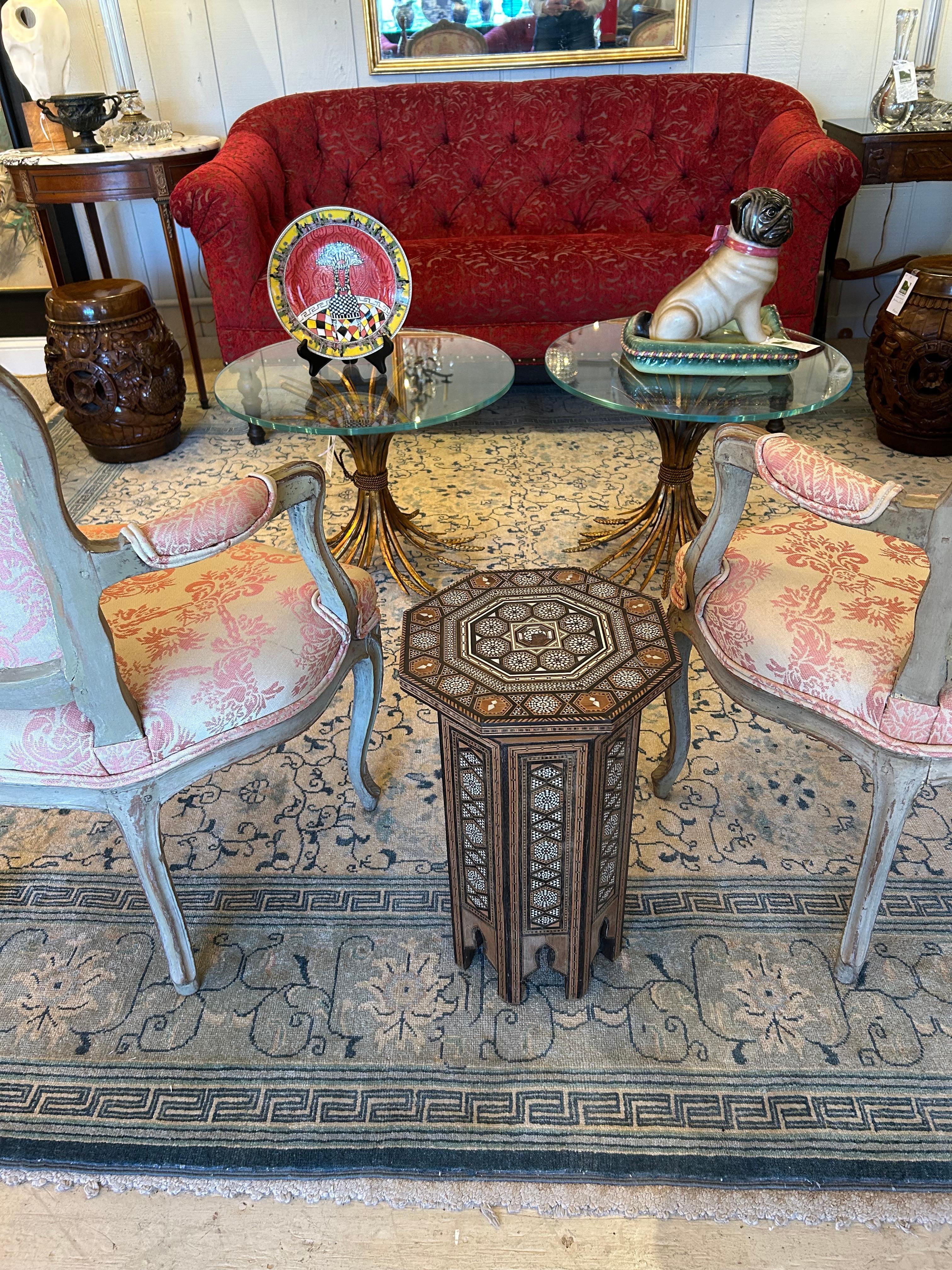Lovely Diminutive Octagonal Inlaid Moroccan Martini Table For Sale 7