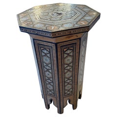 Lovely Diminutive Octagonal Inlaid Moroccan Martini Table