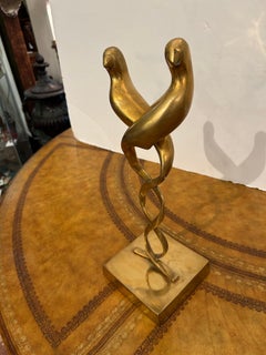 Lovely Dolbi Cashier Messing Lovebirds Skulptur