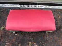 Lovely Dorothy Draper Style Cabriole Leg Bench Hollywood Regency