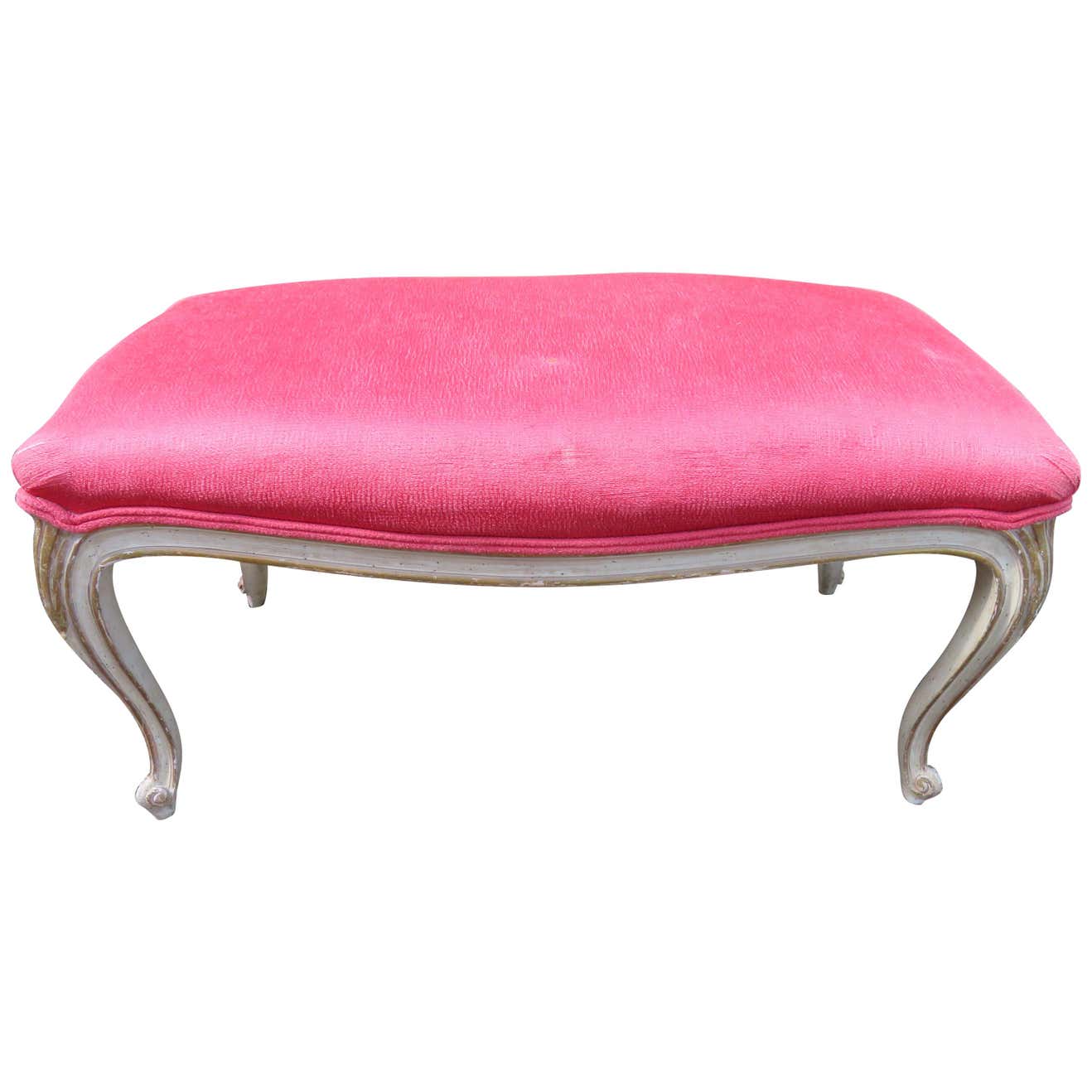Lovely Dorothy Draper Style Cabriole Leg Bench Hollywood Regency For ...