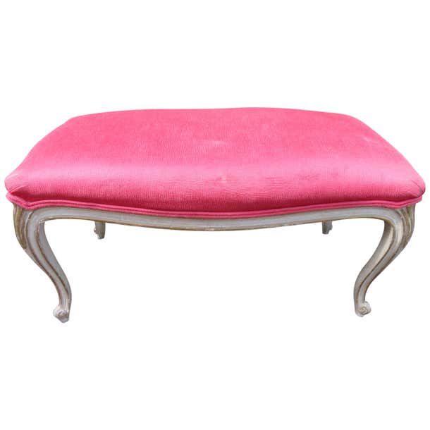 Lovely Dorothy Draper Style Cabriole Leg Bench Hollywood Regency For ...