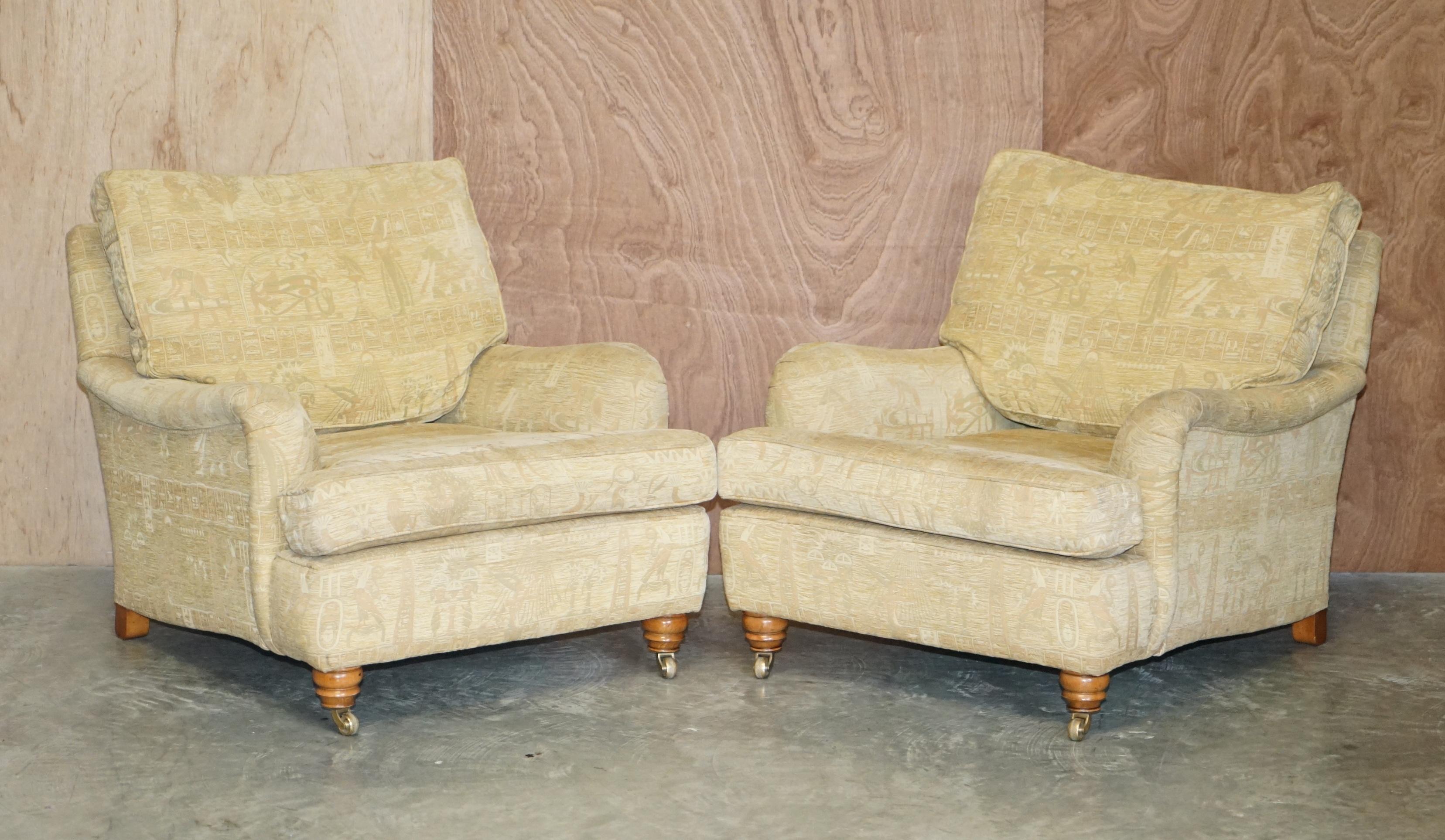 We are delighted to offer for sale this very nice Duresta Lansdowne sofa and armchair three piece suite with Egyptian style upholstery 

Please note the delivery fee listed is just a guide, it covers within the M25 only for the UK and local Europe