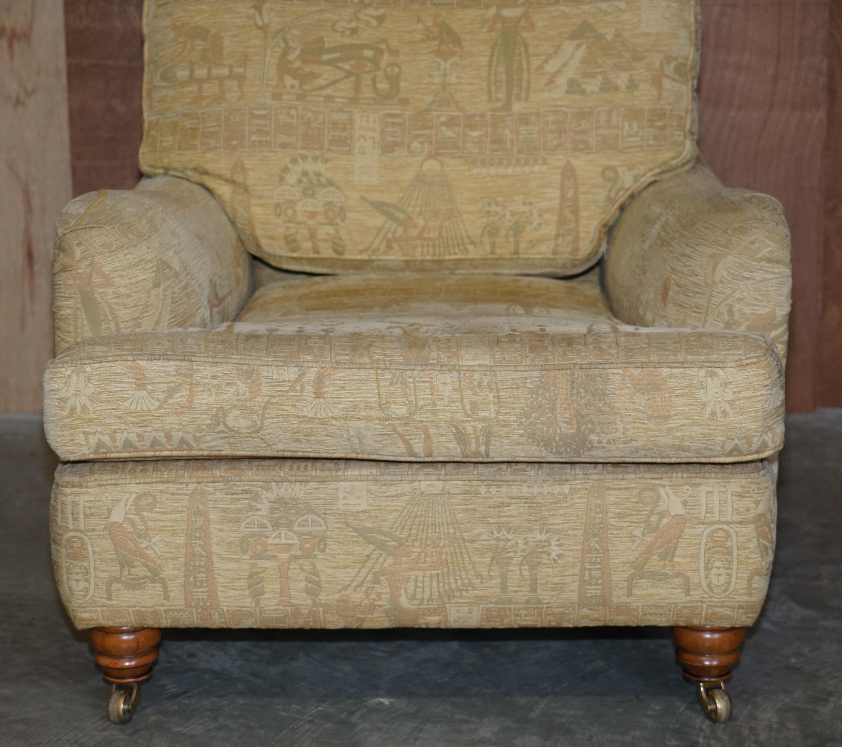 Other Lovely Duresta Lansdowne Sofa & Pair of Armchairs Suite Egyptian Upholstery