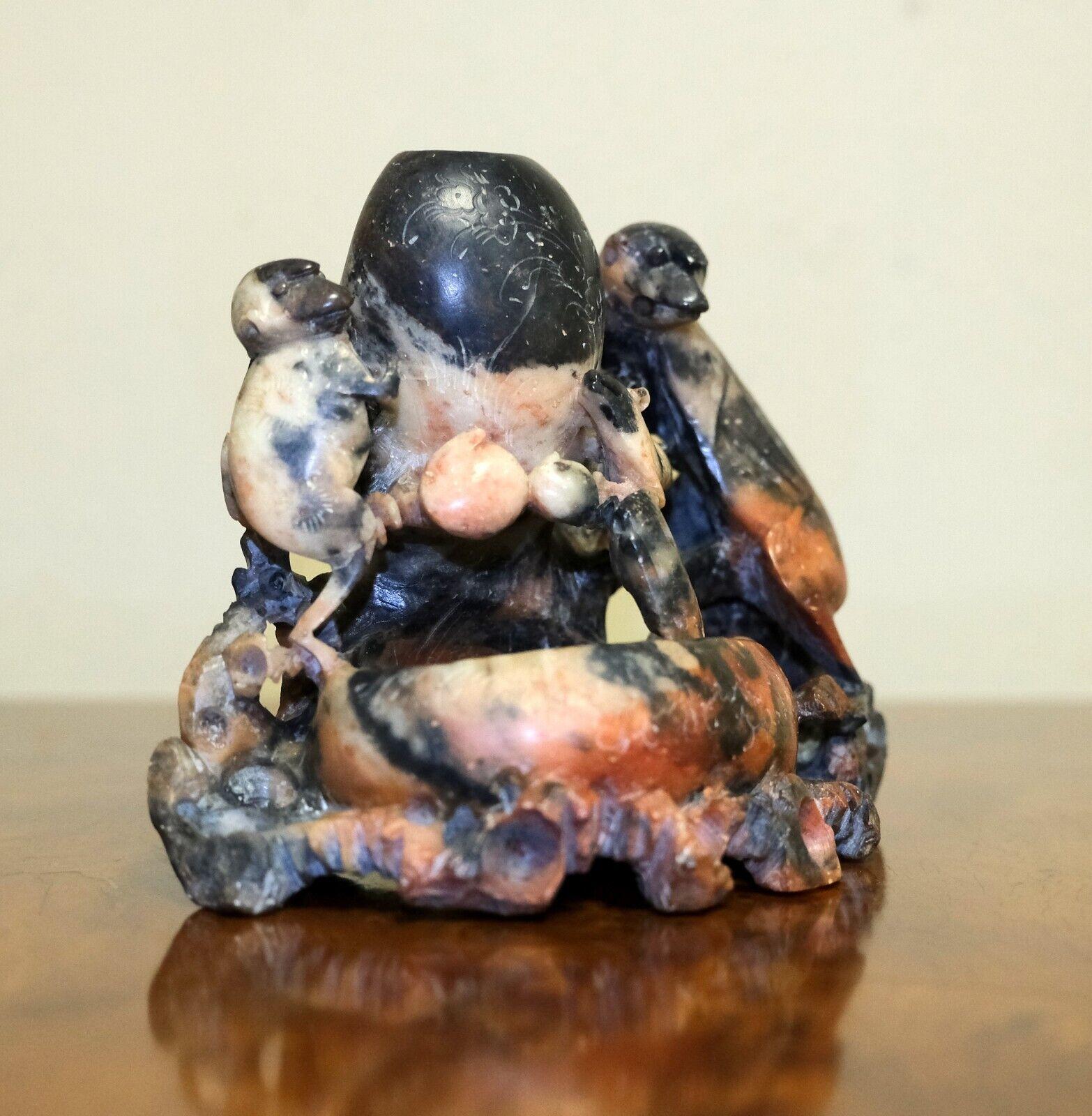 We are delighted to offer for sale this lovely early 20th century Chinese hand carved soapstone small figure sculpture.

This is a good example of a Chinese hand-carved figure with a nature scene showing a pair of monkeys. The item can be used just